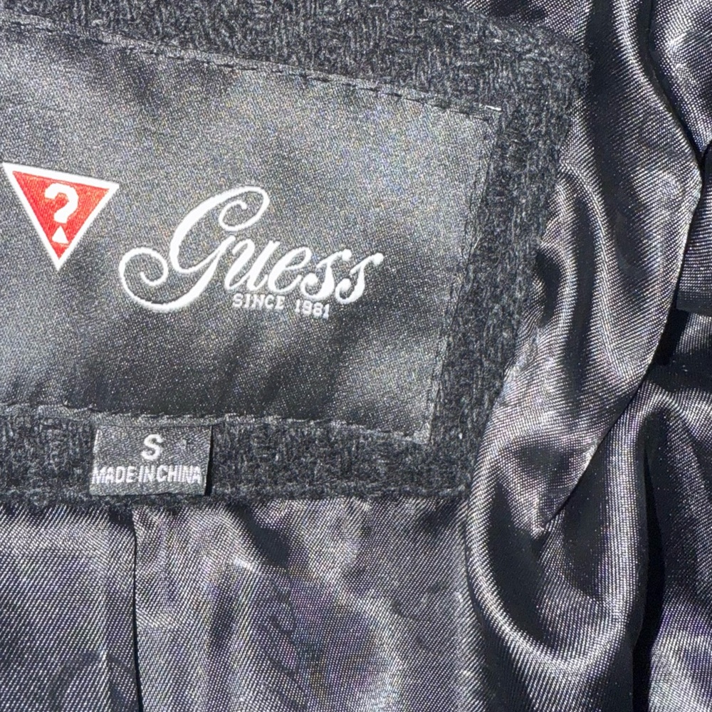 Guess Shiny Black Outerwear